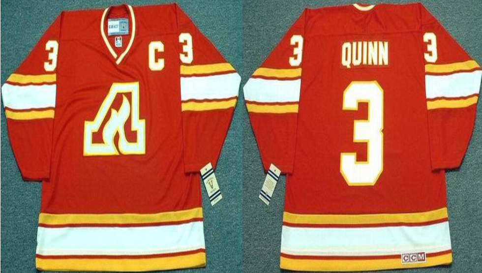 2019 Men Calgary Flames #3 Quinn red CCM NHL jerseys